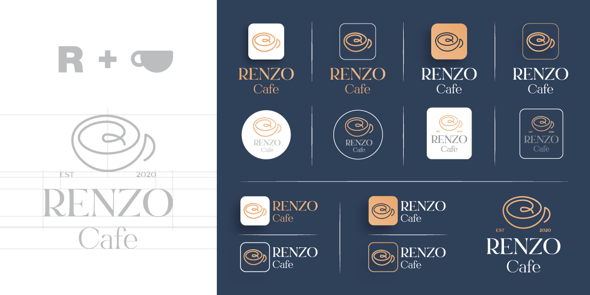 Renzo Cafe Logo System