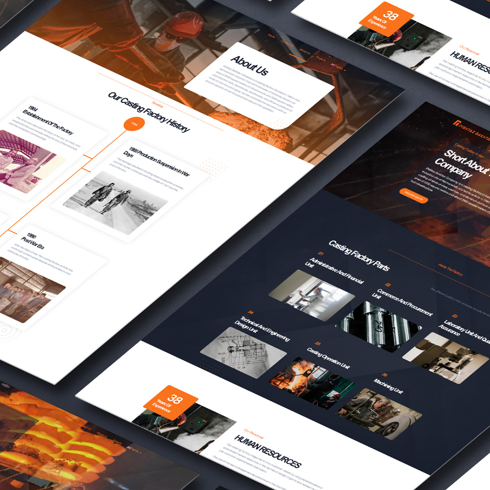 Industrial Website Design for Pishtaz Bakhtar